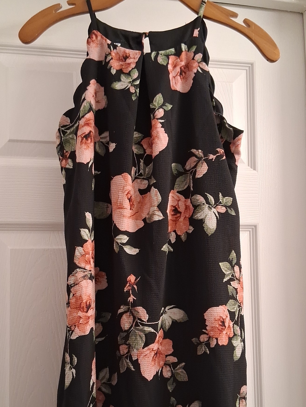 IZ Byer Black Floral Mini Dress Size Small